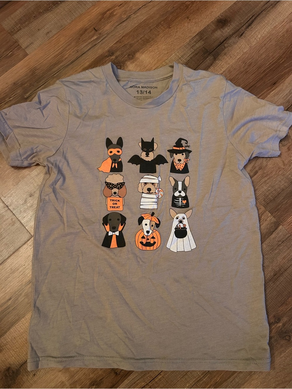 Madison Gray Halloween Dogs Graphic Tee - Kids